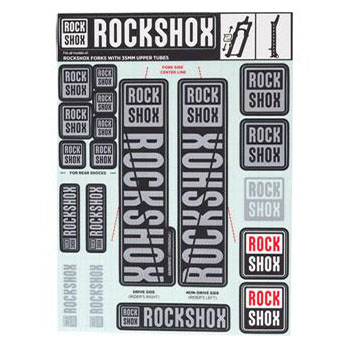 UNIVERSAL DECAL KIT BLACK COLOR FOR FORKS ROCK SHOX 35 mm