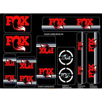 UNIVERSAL DECAL KIT RED FOR FORKS AND SHOCKS FOX 2015/16