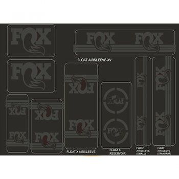 UNIVERSAL DECAL KIT MAT BLACK FOR FORKS AND SHOCKS FOX 2015/16