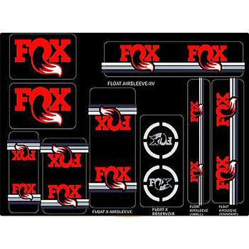 UNIVERSAL DECAL KIT RED FOR FORKS AND SHOCKS FOX 2015/16