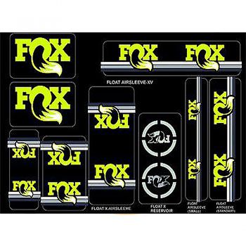 UNIVERSAL DECAL KIT YELLOW FOR FORKS AND SHOCKS FOX 2015/16