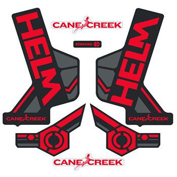 DECAL KIT BLACK-RED FOR FORK CANE CREEK HELM 
